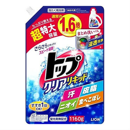 Гель для стирки LION ТОР - сила ферментов (Мягкая упаковка с закручивающейся крышкой) 1160 гр