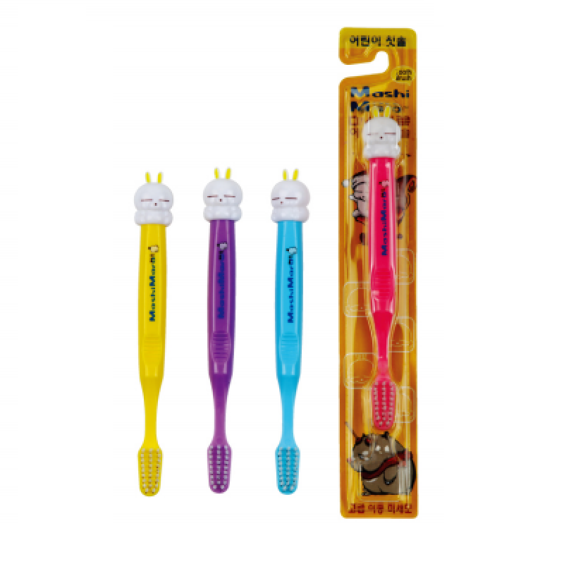Зубная щетка EQ MashiMaro Kids для детей от 5 лет со сверхтонкими щетинками двойной высоты, мягкая), 1 шт