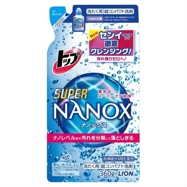 Гель для стирки LION TOP Super NANOX (концентрированный) МУ, 360 г