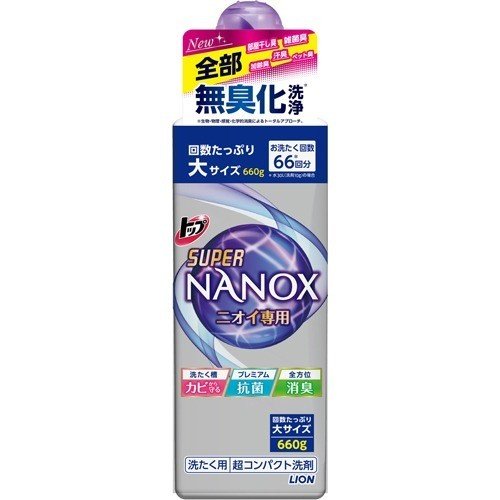 Гель для стирки LION TOP Super NANOX (концентрат для контроля за неприятными запахами) 660 г