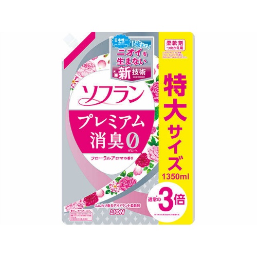 Кондиционер для белья LION натуральный аромат роз, 1350 мл