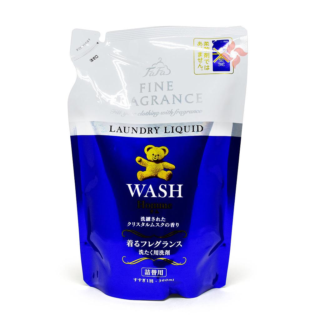 Жидкое концентрированное и ароматизированное средство для стирки NISSAN FAFA Homme, запасной блок, 360 мл