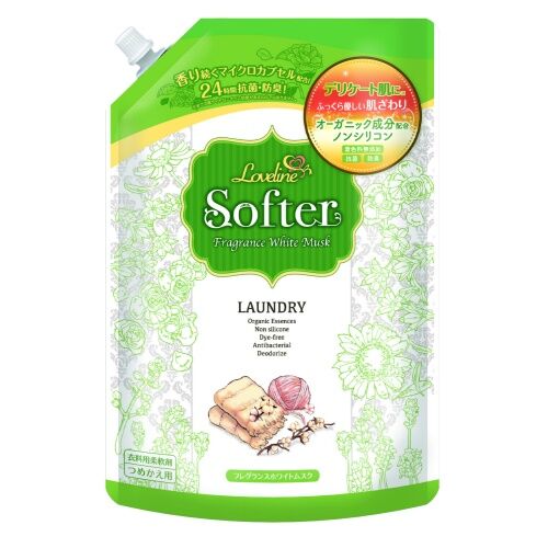 Кондиционеры для белья MITSUEI (с микрокапсулами, аромат белого мускуса, запасной блок), 1,2 л