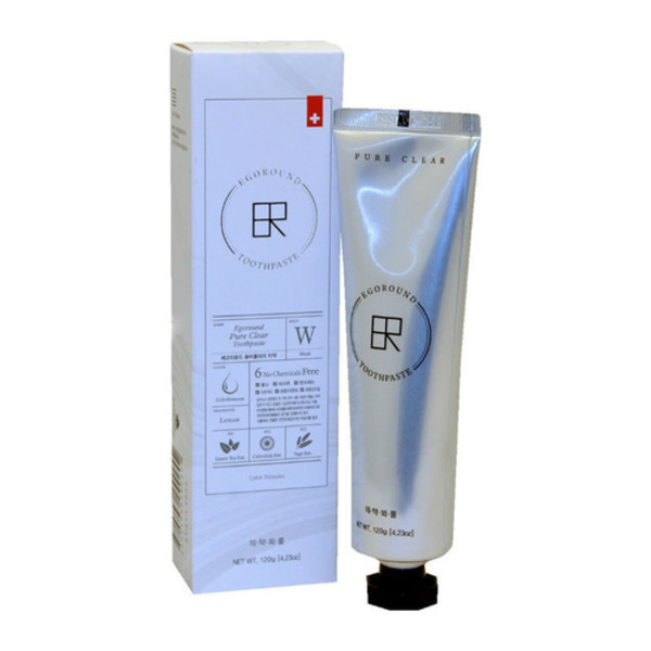 Гелевая зубная паста KM EGOROUND Комплексный уход и чистота без фтора с микропудрой (нежная мята и лимон), 120 гр