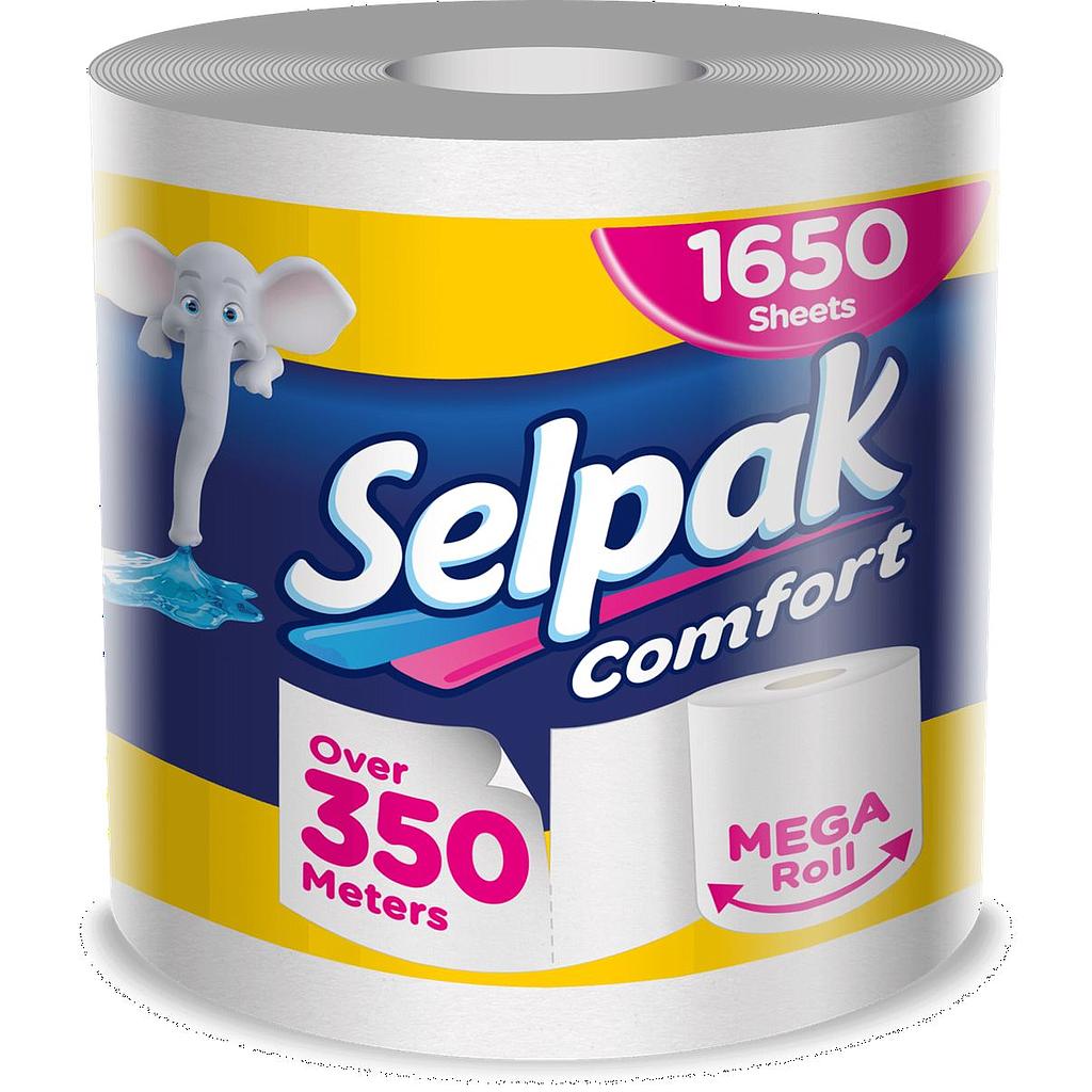 Бумажные полотенца Selpak Comfort MegaRoll, 350 м, 1 рулон