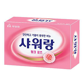 Мыло туалетное MUKUNGHWA твердое с нежным ароматом цветущей розы 130 гр.