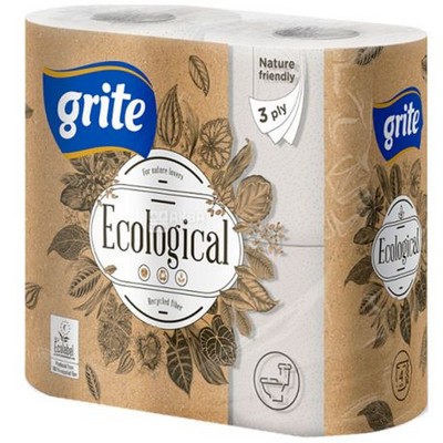 Туалетная бумага GRITE Ecological, 4 рулона