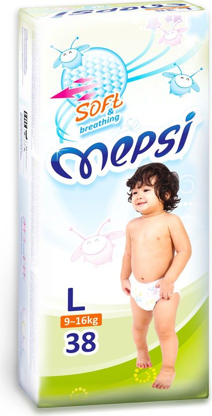 Подгузники Mepsi L, 9-16 кг, 38 шт.