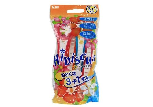 Одноразовый женский бритвенный станок KAI с плавающей головкой и тройным лезвием, 4 шт