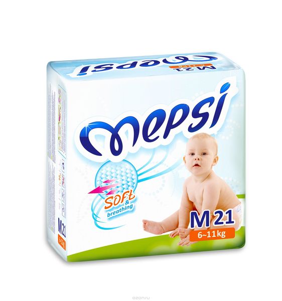 Подгузники Mepsi , M, 6-11 кг, 21 шт.