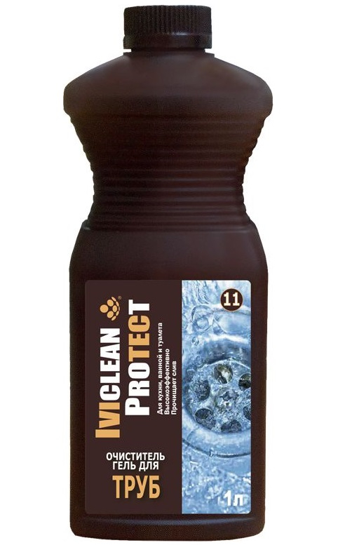 Очиститель гель Iviclean Protect для труб, 1 л