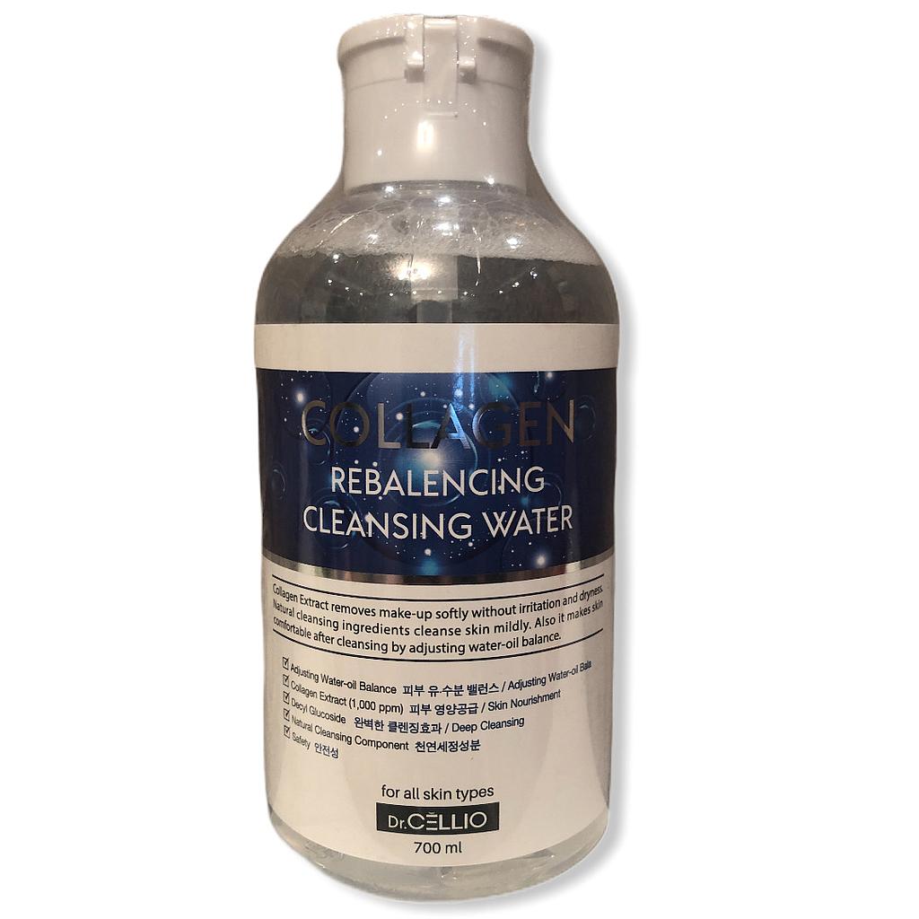 Очищающая вода для лица Dr.CELLIO с гиалуроновой кислотой (с помпой-дозатором) 700 мл.