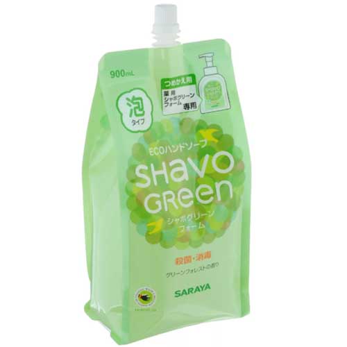 Пенящее мыло для рук Shavo Green, наполнитель в гибкой полимерной упаковке, 900 мл
