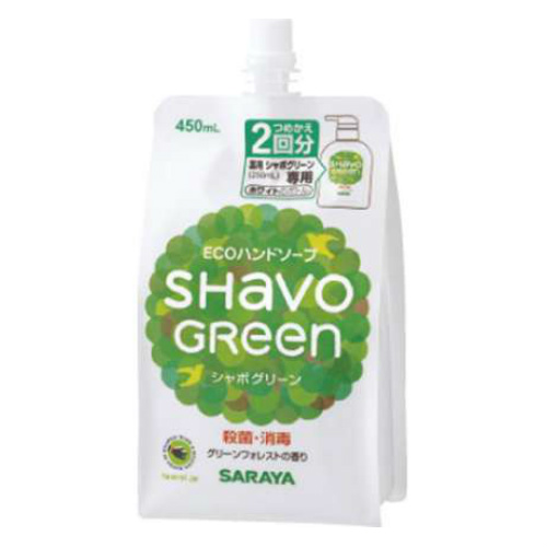 Жидкое мыло для рук Shavo Green в гибкой полимерной упаковке, 450 мл