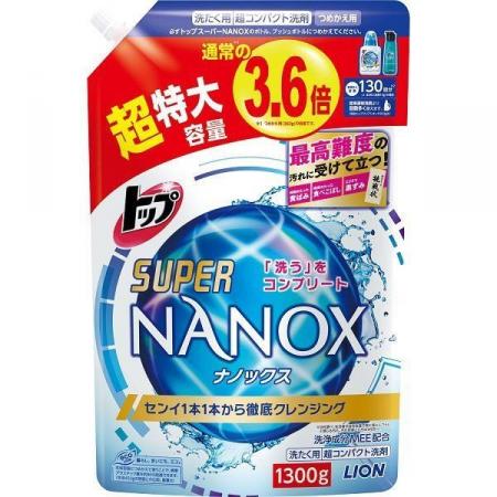 Гель для стирки LION TOP Super NANOX, МУ с крышкой, 1300 г