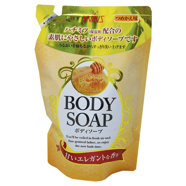Увлажняющее крем-мыло Nihon Detergent для тела с мёдом, запасной блок, 400 мл