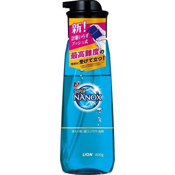 Гель для стирки LION TOP Super NANOX (концентрат/флакон с помпой), 400 гр