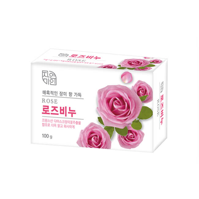 Успокаивающее и увлажняющее туалетное мыло MUKUNGHWA с экстрактом дамасской розы Rose Beauty Soap, 100 гр