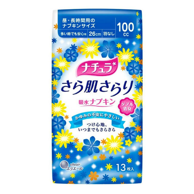 Супер-впитывающие ежедневные тонкие гигиенические прокладки DAIO для обильных выделений (Супер + ночные), 26 см, 13 шт