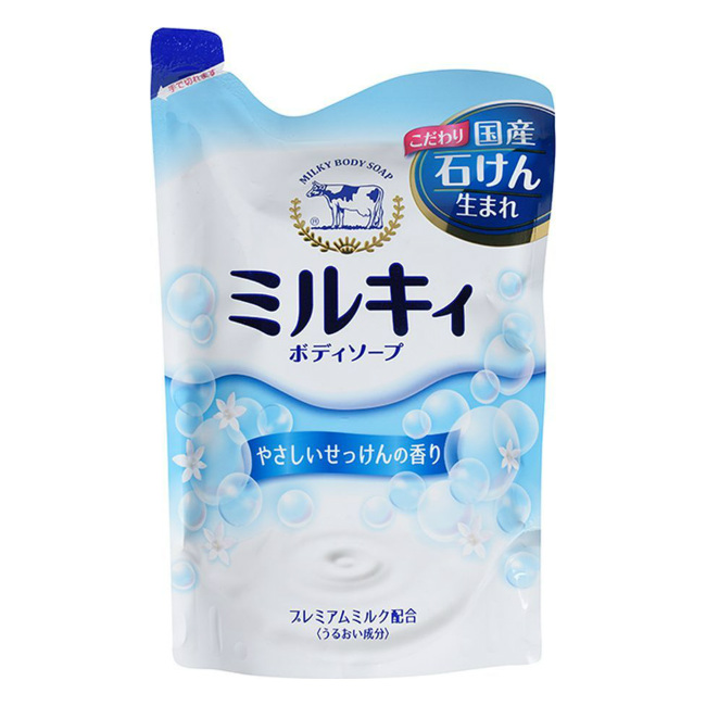 Молочное увлажняющее жидкое мыло Milky Body Soap для тела COW с ароматом цветочного мыла, МУ, 400 мл