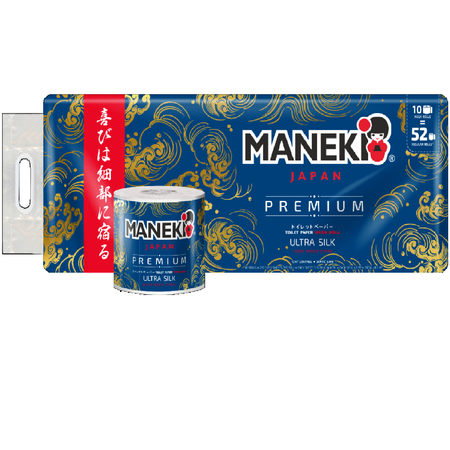 Туалетная бумага Maneki Ocean 3-х слойная 10 шт