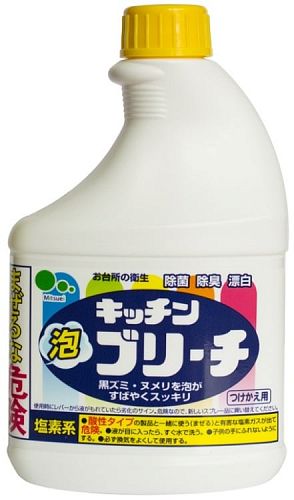 Универсальное моющее и отбеливающее средство Mitsuei для кухни (сменный блок), 400 мл