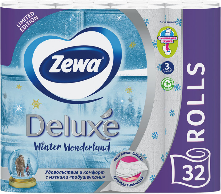 Туалетная бумага Zewa Deluxe 3 сл 32 рул.