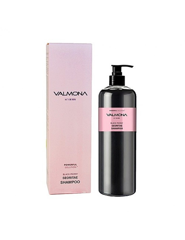 Шампунь для волос VALMONA (черный пион/бобы), 480 мл
