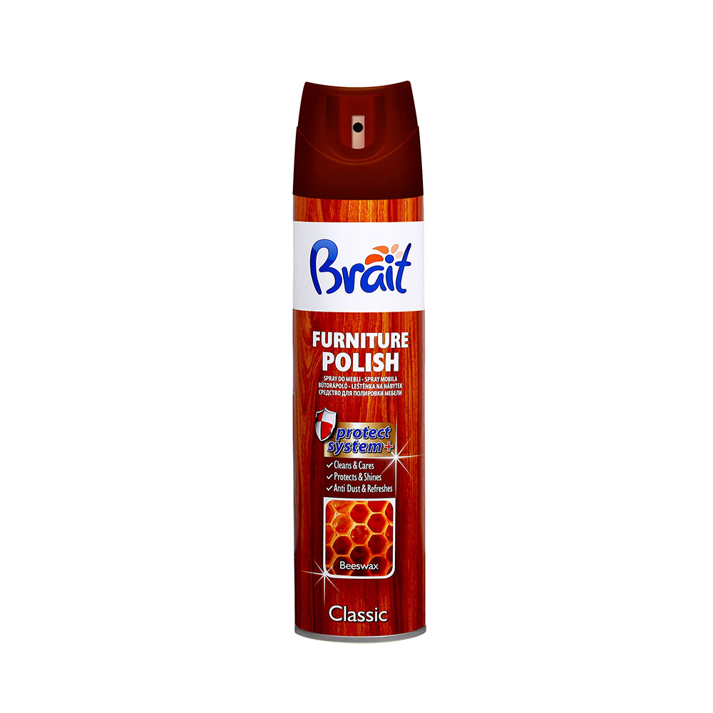 Средство для полировки мебели BRAIT CLASSIC BEESWAX 350 мл