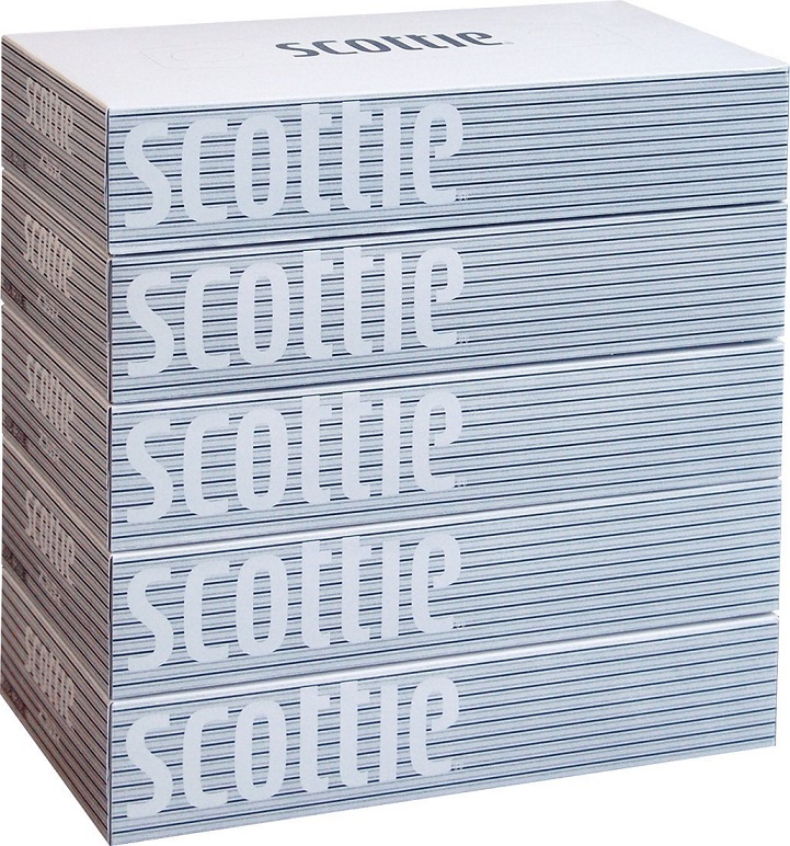 Салфетки бумажные NIHON Crecia Scottie двухслойные 200 шт.*5 пачек
