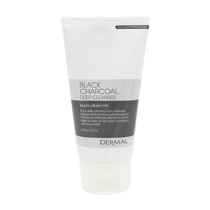 Средство для умывания DERMAL Black Charcoal с древесным углем (кремовое), 150 г