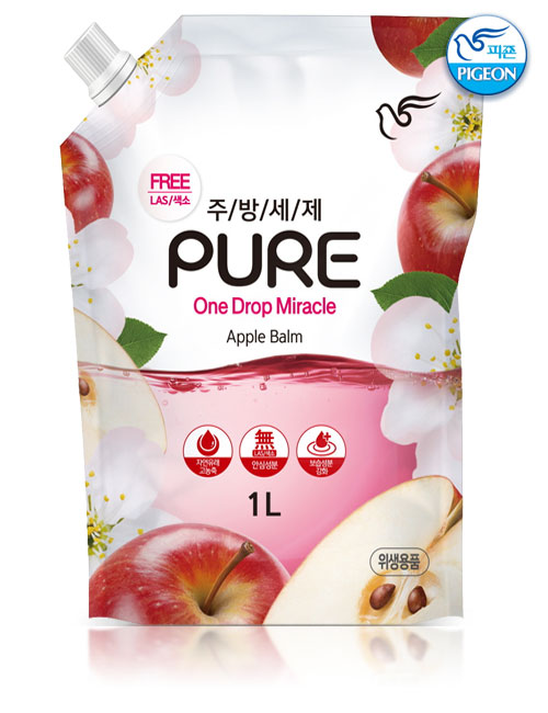 Средство для мытья посуды PIGEON «Яблоко» (концентрированное) 1 л, МУ