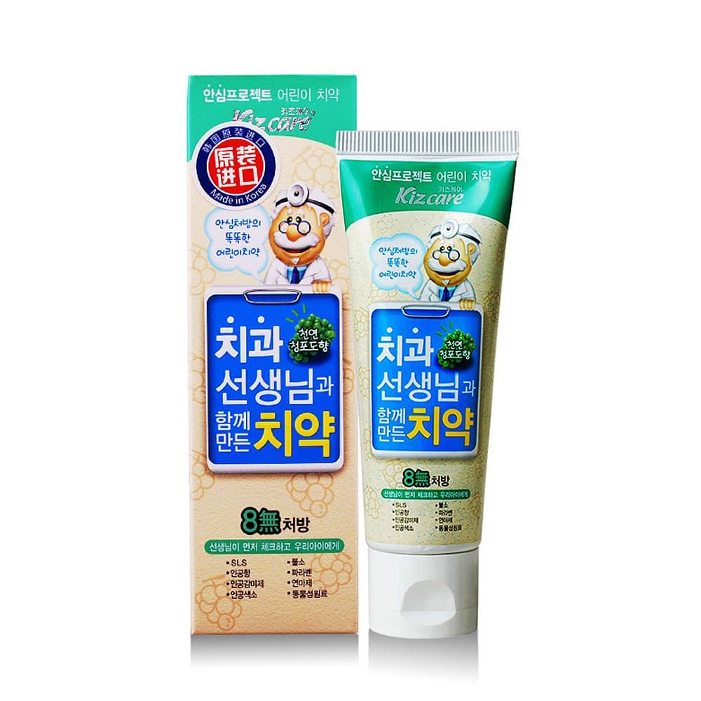 Детская зубная паста MUKUNGHWA Kizcare (со вкусом винограда с рождения), 80 гр