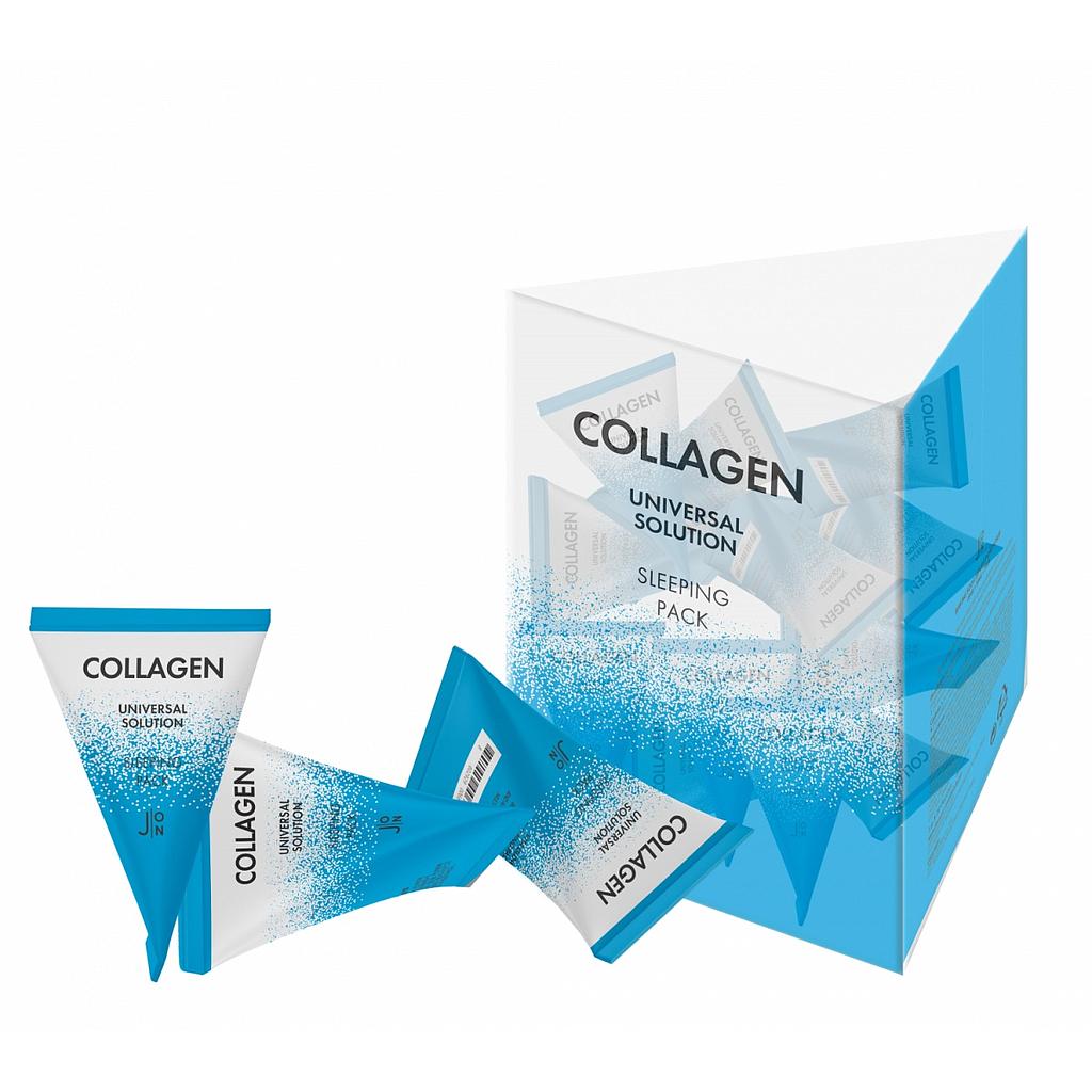 Коллаген набор: Маска для лица J:ON Collagen Universal Solution, 20 шт. * 5 гр