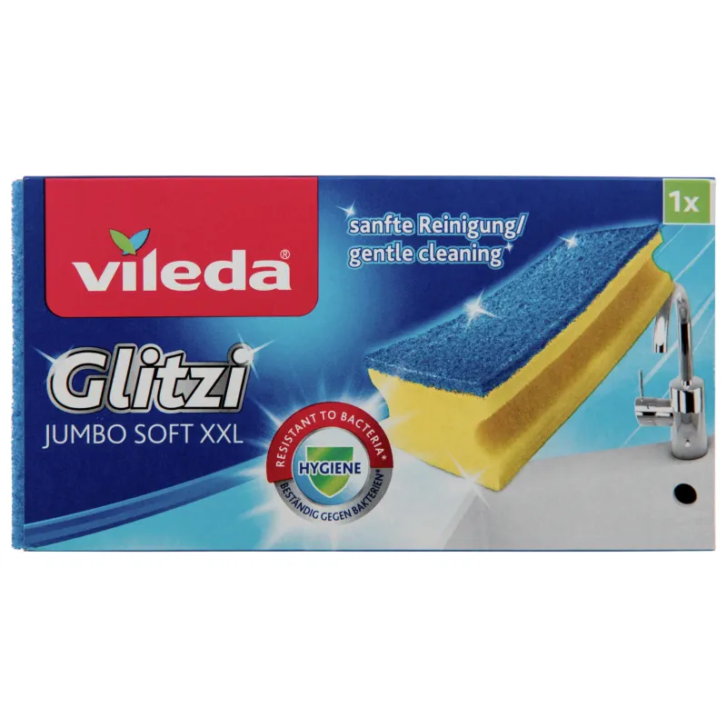 Губка для уборки ванной комнаты Vileda &quot;Глитци Джамбо&quot;, 1 шт