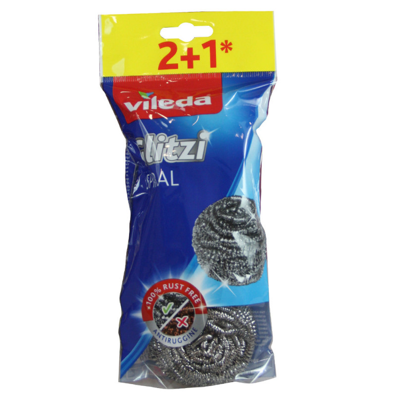Губка из металлической спирали Vileda 2+1 шт/20