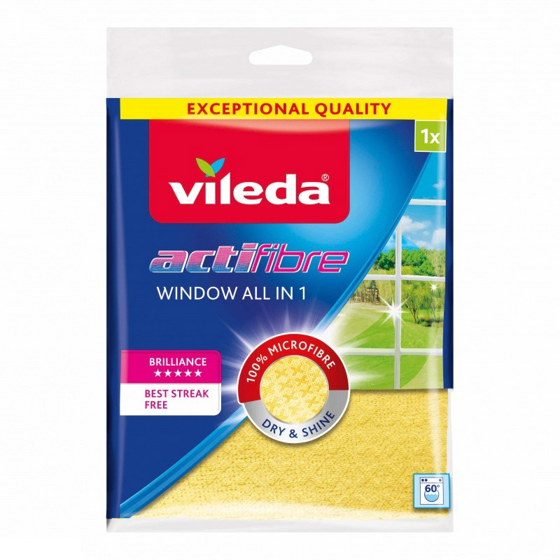 Тряпка Vileda Actifibre 2in1 для окон 1 шт/20