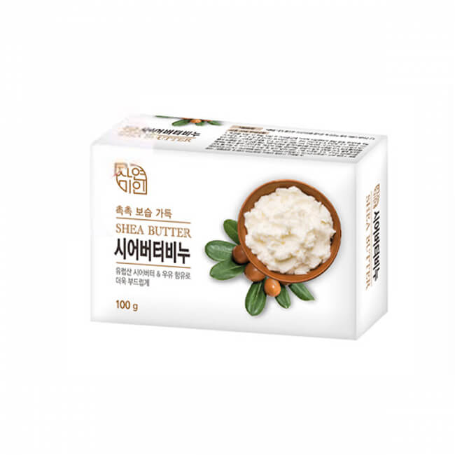 Глубокоувлажняющее и смягчающее туалетное мыло MUKUNGHWA с маслом ши и экстрактом молока "Shea Butter Beauty Soap", 100 гр