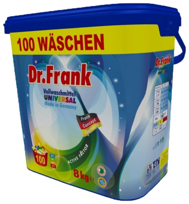 Стиральный порошок Dr.Frank Universal для ручной и автоматической стирки универсальный 8 кг на 100 стирок