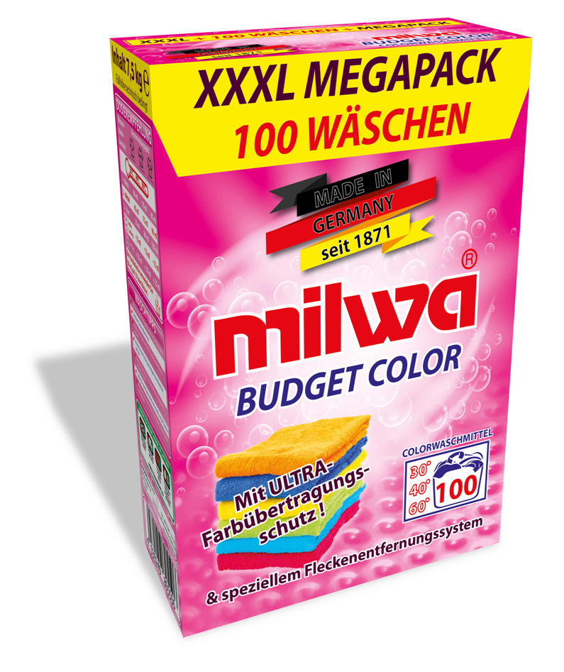 Порошок для стирки цветного белья Milwa Budget Color 7,5 кг.