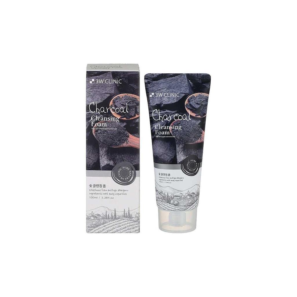 Пенка для умывания 3W CLINIC (уголь/натуральная), 100 мл