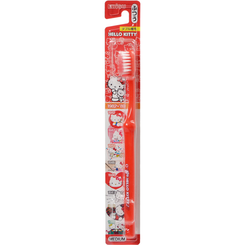 Детская зубная щетка EBISU Котята со стандартной головкой (с 12 лет, средней жесткости), 1 шт.