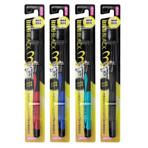 Зубная щетка EBISU компактная 4-х рядная с плоским срезом и спиральными щетинками (Средней жесткости), 1 шт.