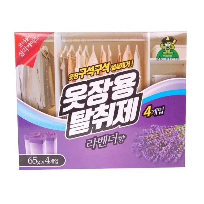 Освежитель воздуха Sandokkaebi (для полки одежного шкафа, аромат лаванды) 65 г х 4 шт