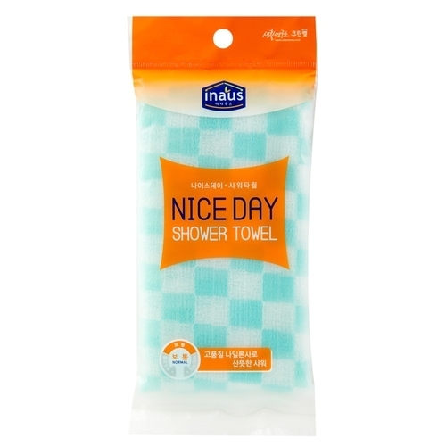 Мочалка для тела Clean Wrap Inaus с плетением Сетка (с рисунком, средней жёсткости) размер 28 х 96 см