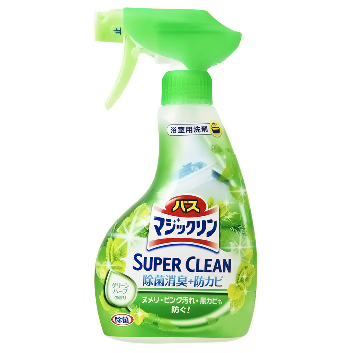 Жидкость чистящая KAO Magiсclean для ванны (предотвращающая образование розовой и чёрной плесени, аромат зелёных трав) 380 мл