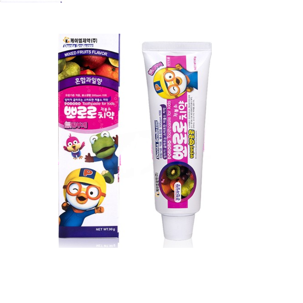 Зубная паста KM Pororo для детей от 3 лет, со вкусом микса фруктов, 90 г