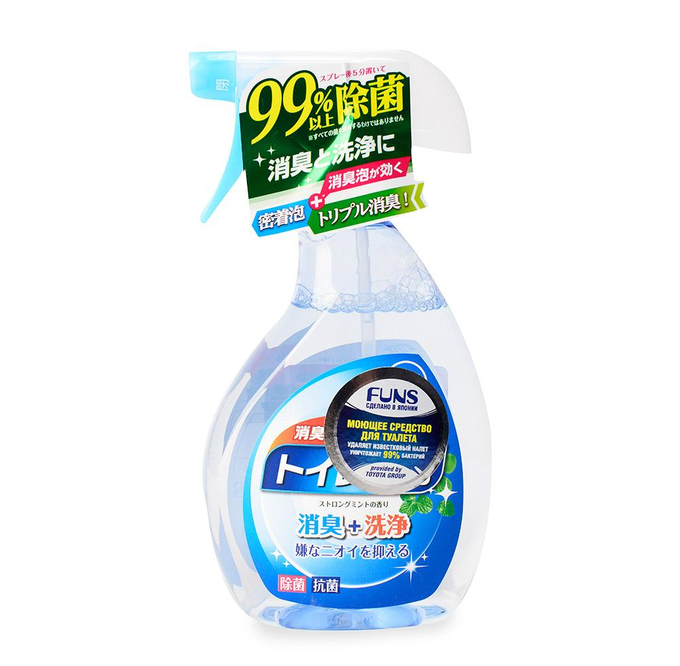 Дезинфицирующее чистящее средство DAIICHI ФАНСУ для туалета (аромат насыщенной мяты) с пульверизатором, 380 мл