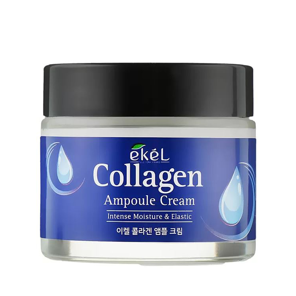 Ампульный интенсивный крем EKEL с коллагеном для ухода за кожей лица для всех типов кожи, 50 мл