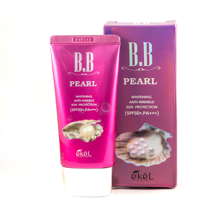 ВВ крем для лица EKEL с жемчугом, для всех типов кожи, 50 мл